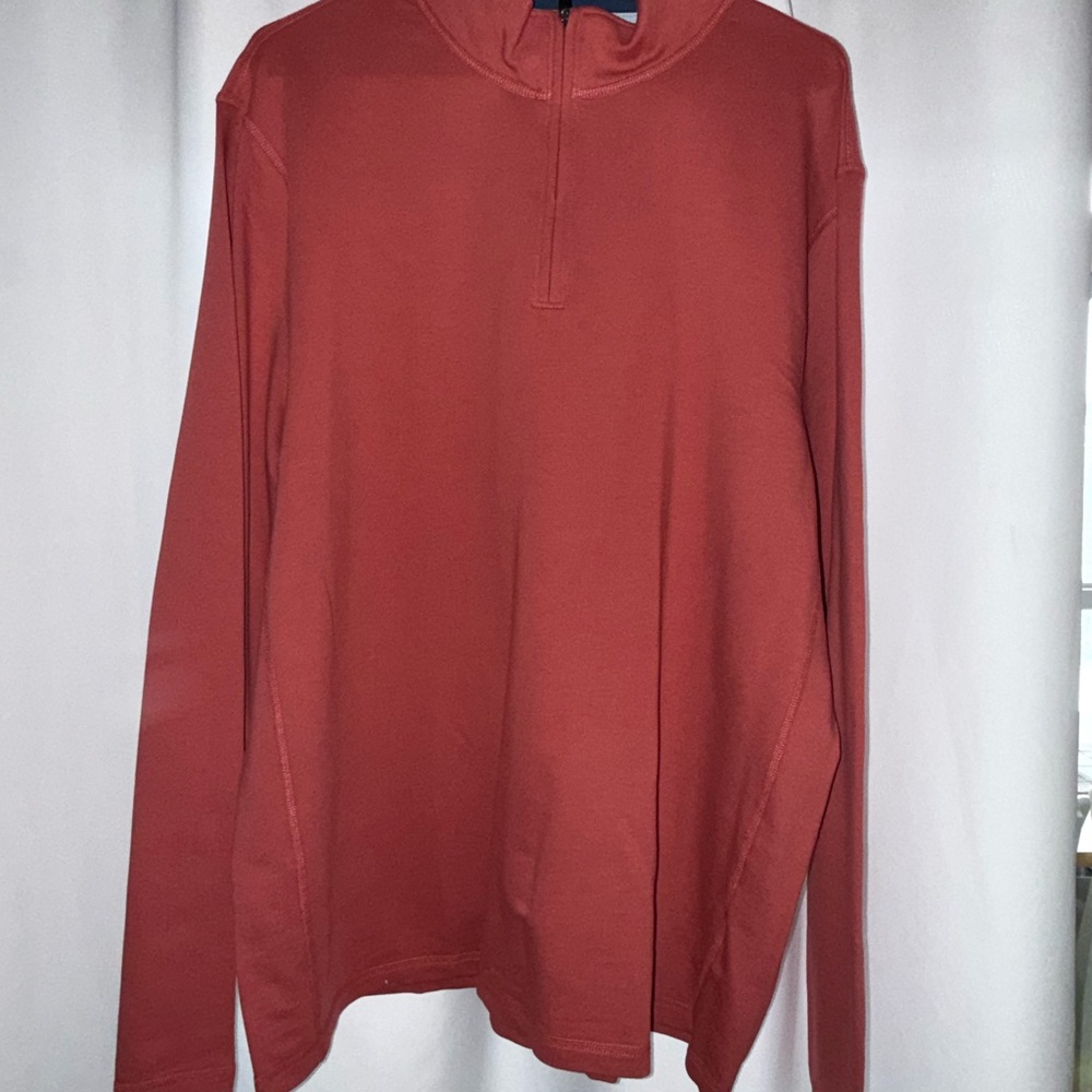 J. Crew Coral Performance Half-Zip Pullover